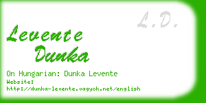 levente dunka business card